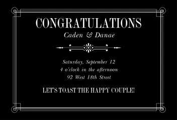 Congratulatory Toast