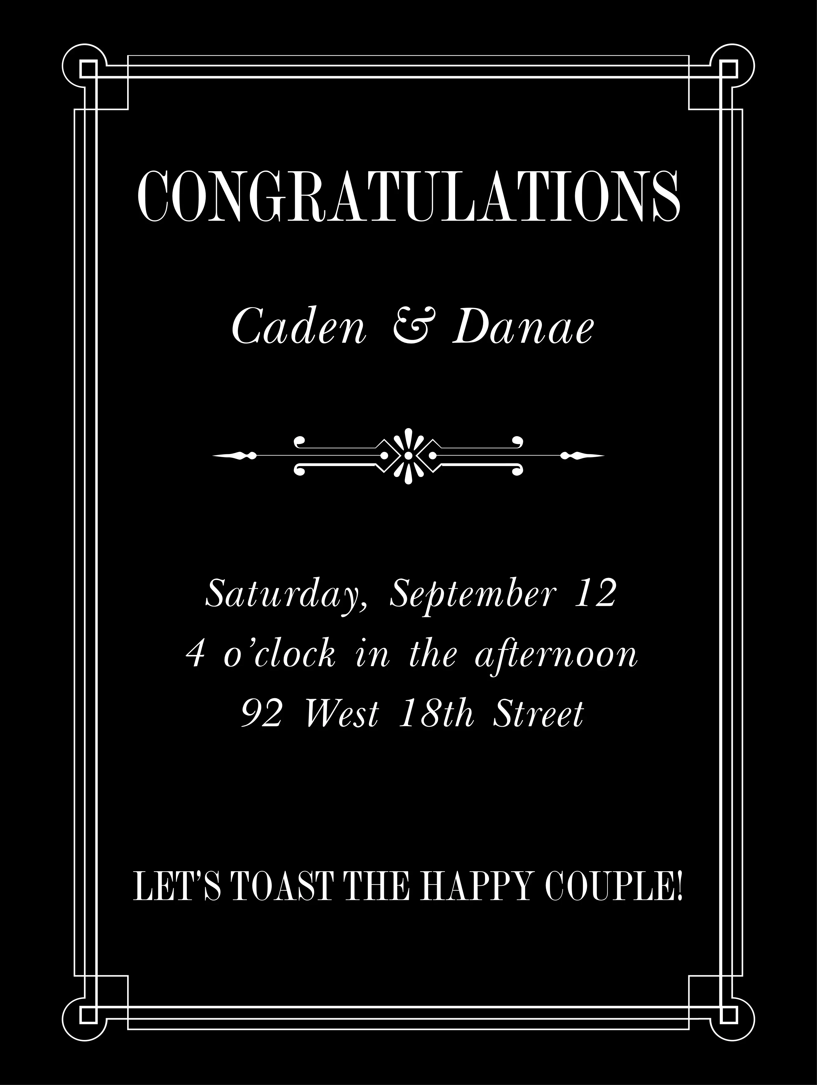 Congratulatory Toast
