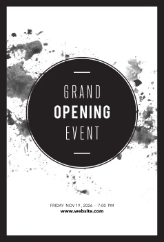 Grand Opening Black Splatter