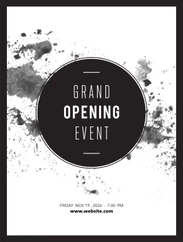 Grand Opening Black Splatter