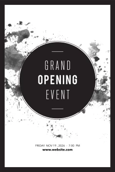 Grand Opening Black Splatter