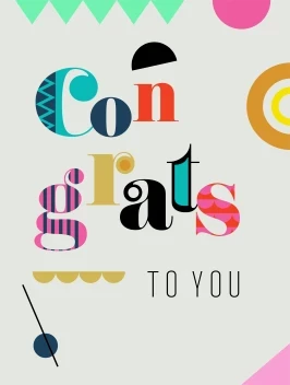 Congrats Geometric Retro