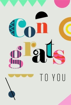 Congrats Geometric Retro