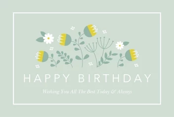 Happy Birthday Floral