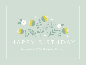 Happy Birthday Floral