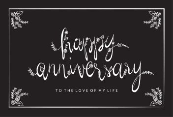 Happy Anniversary Calligraphy
