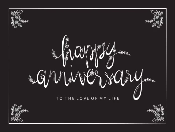 Happy Anniversary Calligraphy