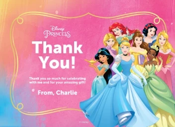 Princess Once Upon a Time Thank You