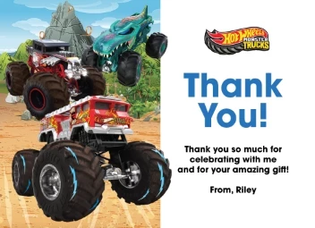 Hot Wheels Monster Trucks Thank You