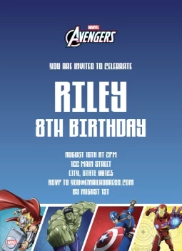 Avengers Core Invitation