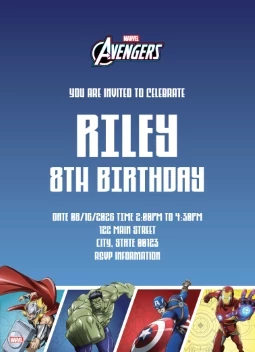 Avengers Core Invitation