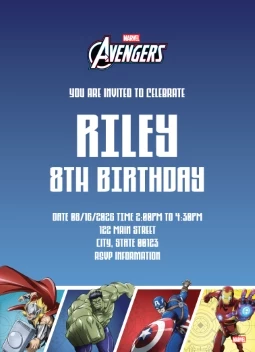 Avengers Core Invitation