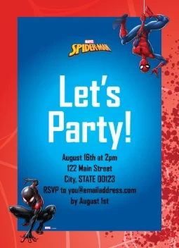 Spider-Man Webbed Wonder Invitation