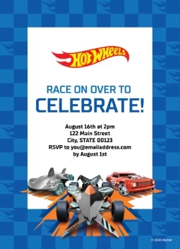 Hot Wheels Invitation