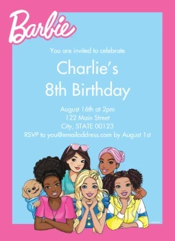 Barbie Invitation