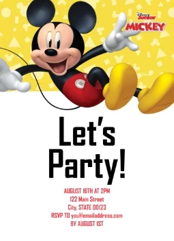 Mickey Mouse Invitation