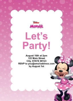 Minnie Mouse Invitation