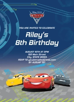 Cars 3 Invitation