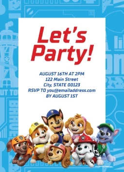 Paw Patrol Invitation