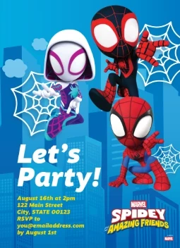 Spidey and Friends Invitation