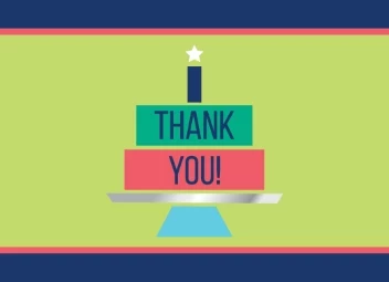 Modern Birthday Thank You