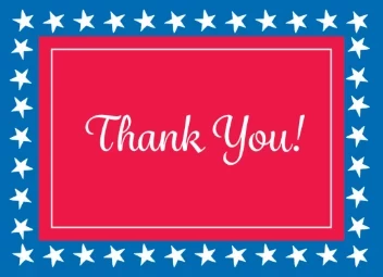 Painted Patriotic Thank You