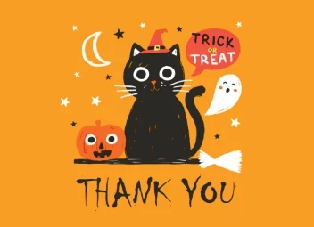 Halloween Spooky Friends Thank You
