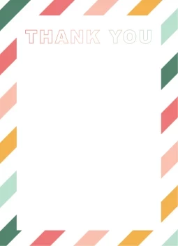 Craft Thank You Stripes