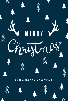 Merry Christmas Trees Pattern