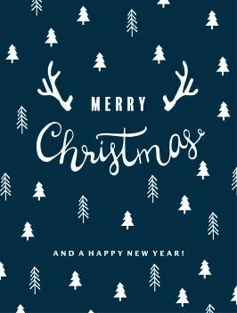 Merry Christmas Trees Pattern