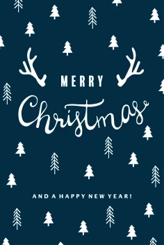 Merry Christmas Trees Pattern