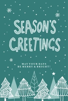 Seasons Greetings Xmas Trees