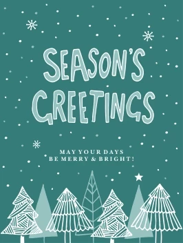 Seasons Greetings Xmas Trees