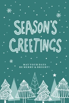 Seasons Greetings Xmas Trees