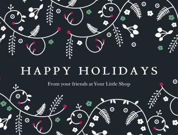 Happy Holidays Floral