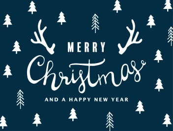 Merry Christmas Trees Pattern