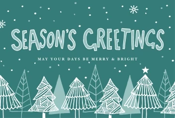 Seasons Greetings Xmas Trees