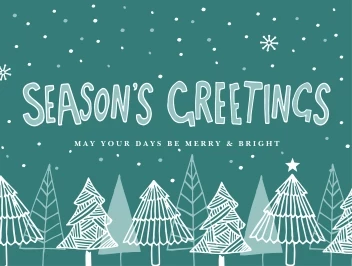Seasons Greetings Xmas Trees