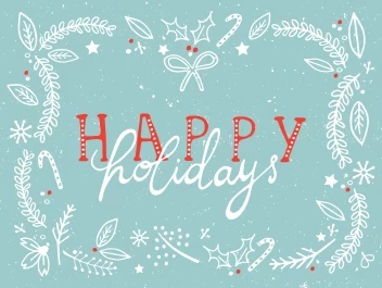 Happy Holidays Botanical