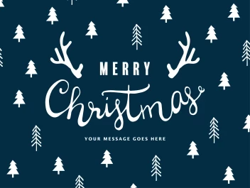 Merry Christmas Trees Pattern