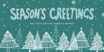 Seasons Greetings Xmas Trees