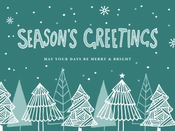 Seasons Greetings Xmas Trees