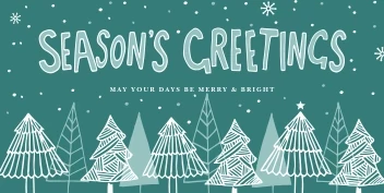 Seasons Greetings Xmas Trees