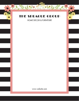 Retro Stripes Floral