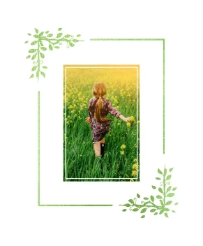 Gradient Leaves Border