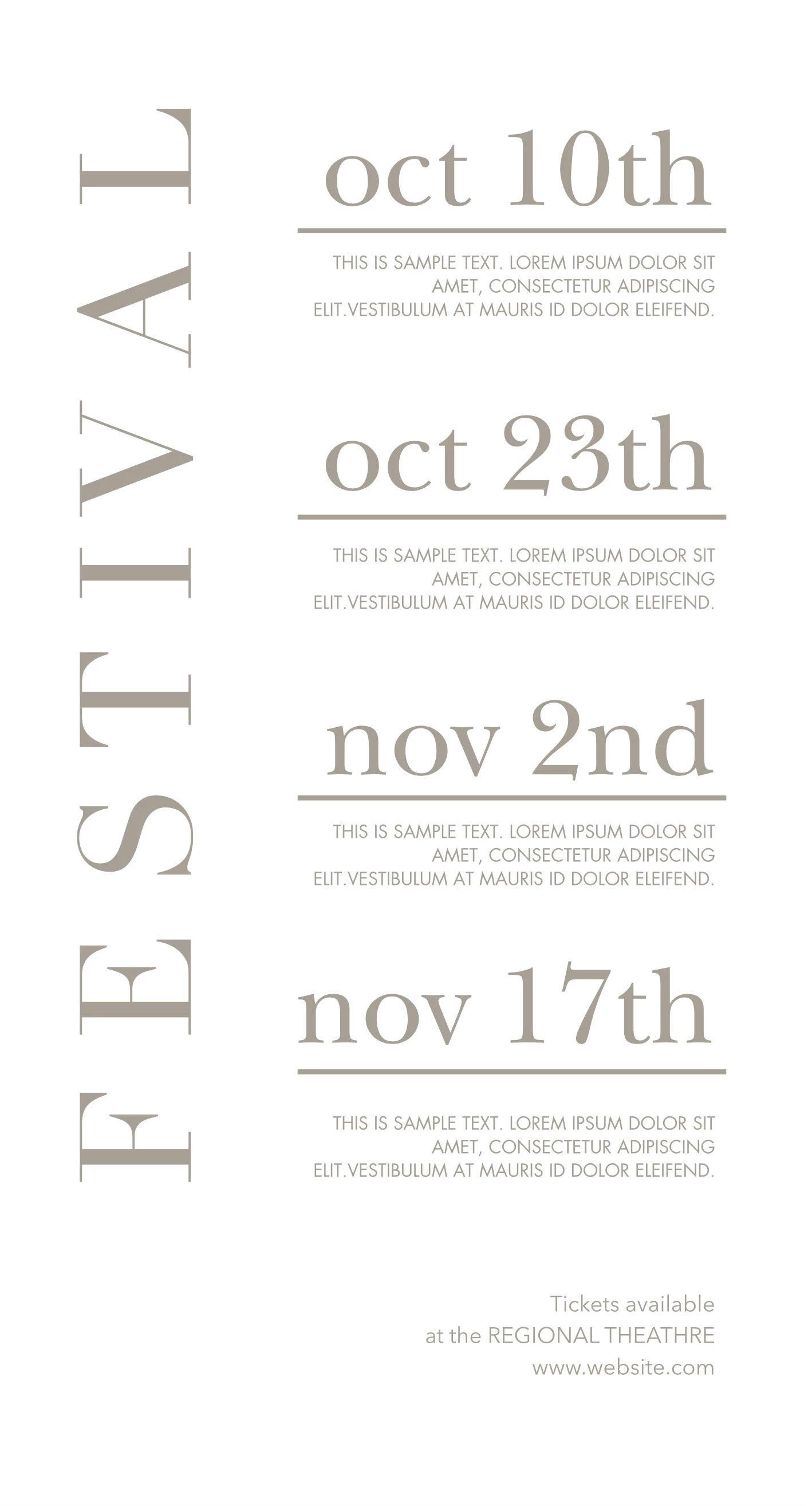 Festival Dates