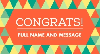 Colorful Congratulation