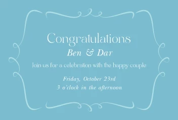 Teal Wedding Invite
