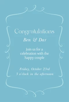 Teal Wedding Invite