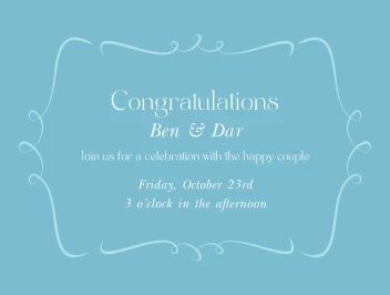 Teal Wedding Invite